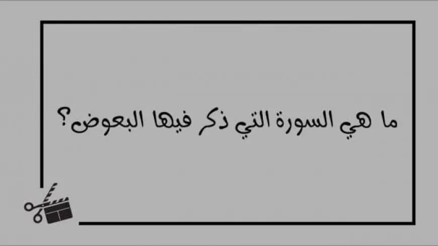 ما هي السورة التي ذكر فيها البعوض؟ وما سبب ذكره؟