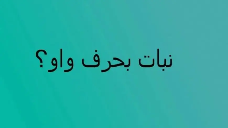 اسم نبات بحرف الواو