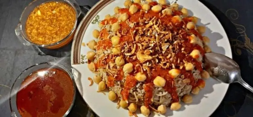 طريقة عمل الكشري المصري في حلة واحدة